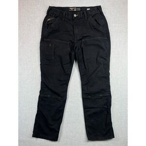 Ariat Rebar M4 Relaxed Straight Double Knee Pants Men 34x30 Black Workwear